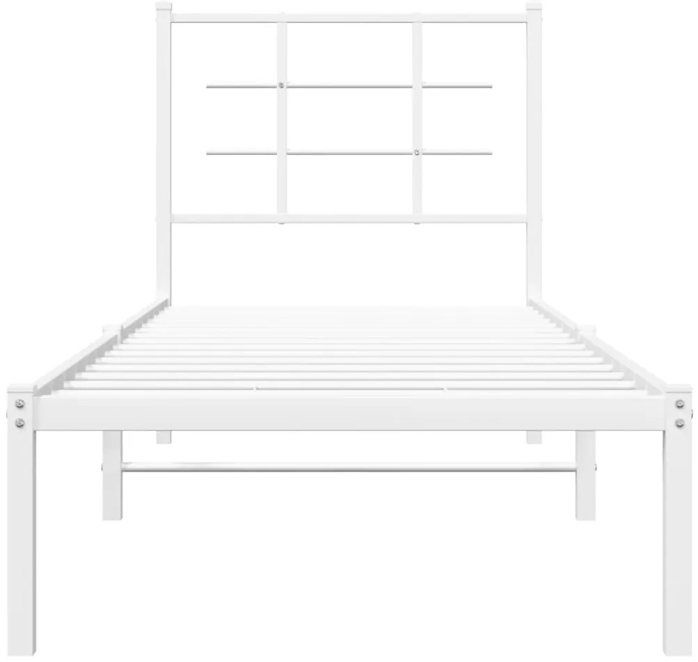 Estrutura de cama sem colchão com cabeceira 75x190 cm branco