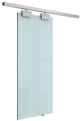 Porta de Correr de Vidro 102,5x205 cm Porta de Correr de Vidro com Trilho Translúcida