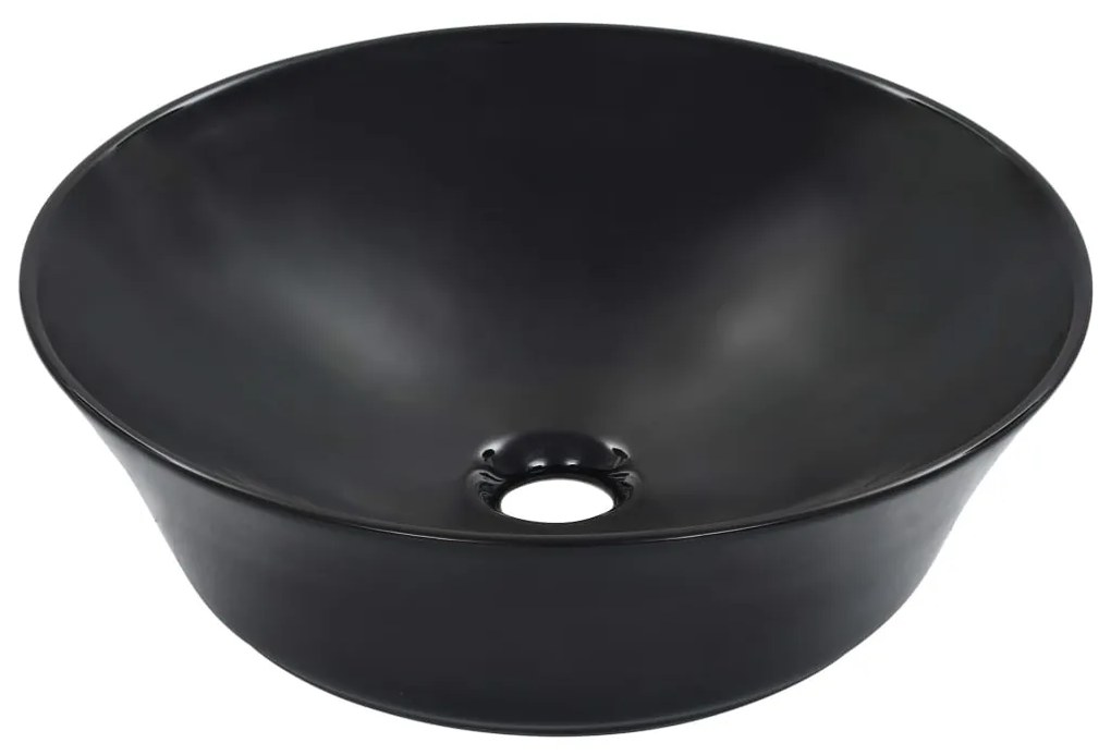 vidaXL Lavatório 41x12,5 cm cerâmica preto