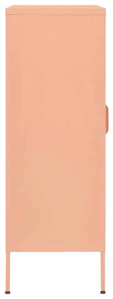 Armário de arrumação aço 80x35x101,5 cm rosa