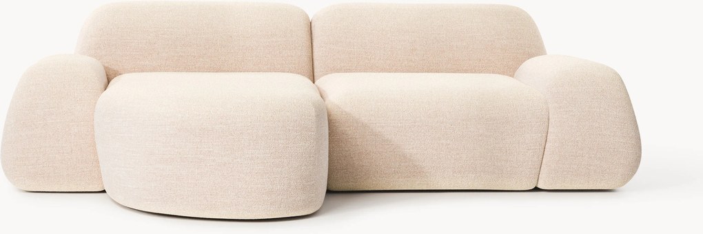 Sofá de canto modular em bouclé Wolke (3 lugares)