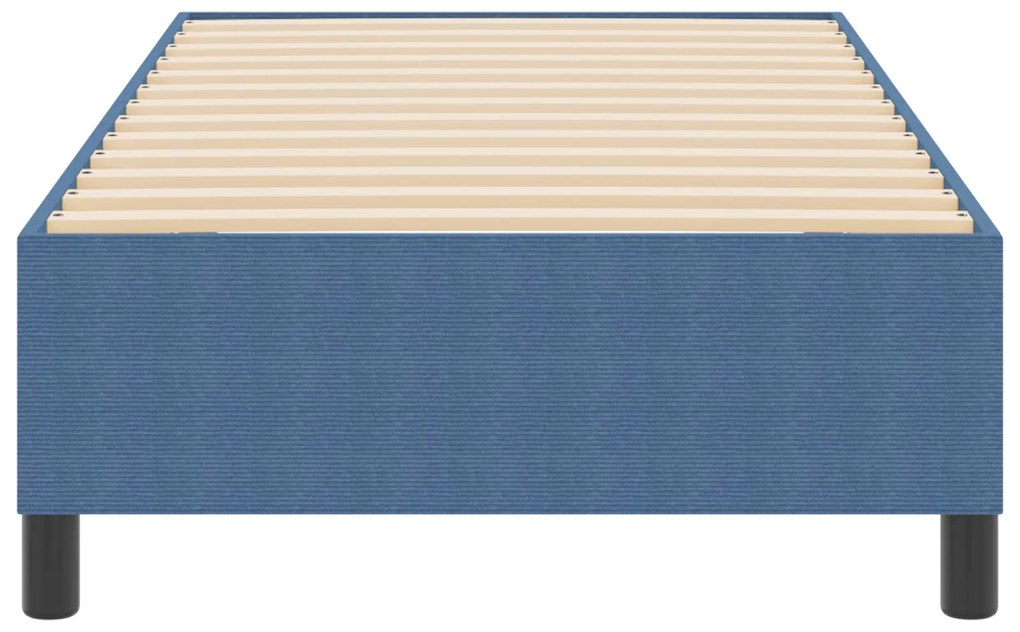 Cama Box VidaXL Azul Solteiro em Tecido de Corduroy