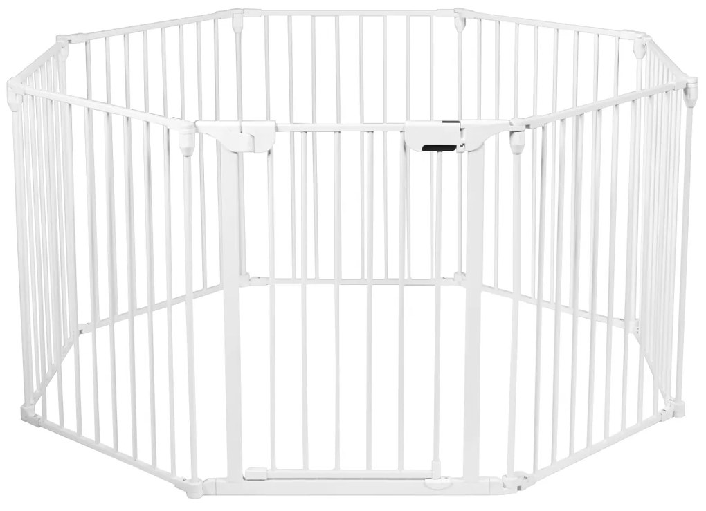 Parque infantil com 8 Painéis Ajustáveis em Vários Formatos Rápido e Fácil de Montar para Crianças Branco 74 x 57 cmco 74 x 57 cm