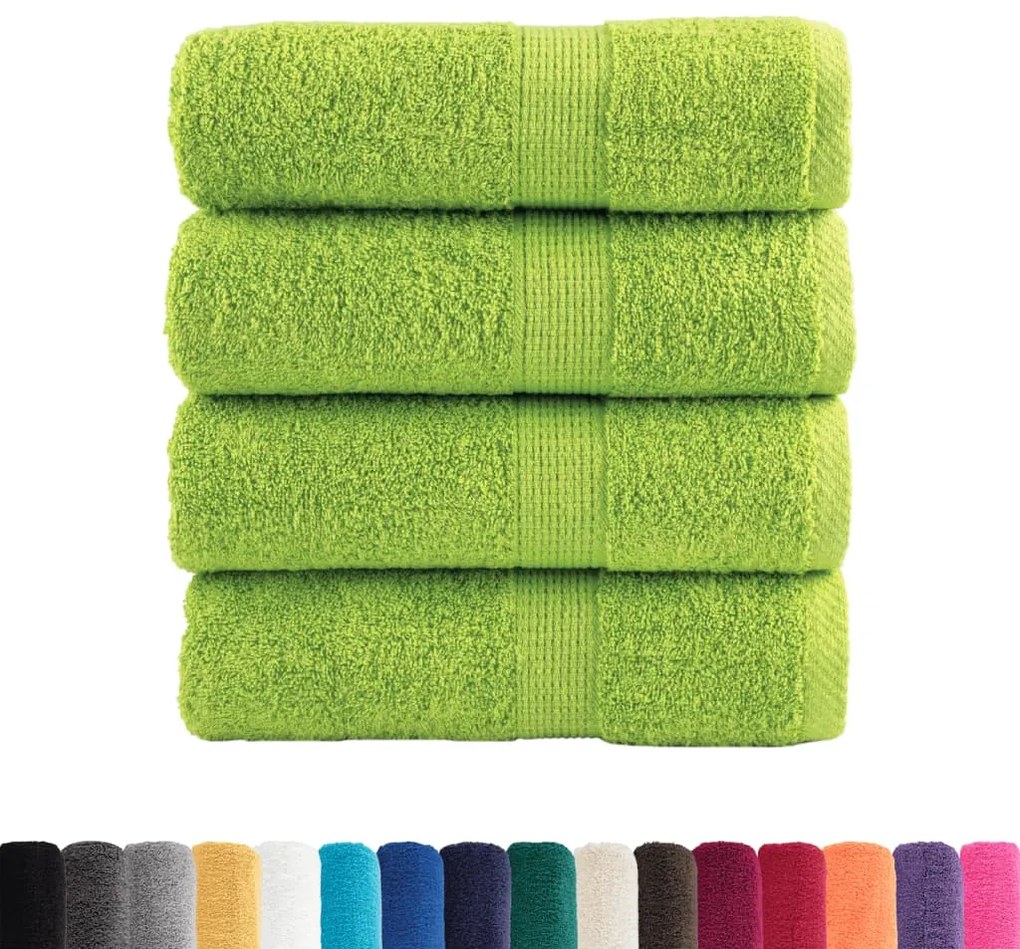 Toalhas mãos premium SOLUND 4 pcs 30x30 cm 600 g/m2 verde maça