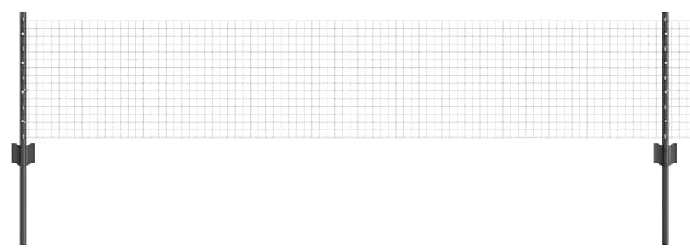 vidaXL Cerca com Poste Cinzeto 0,4 x 10 m Aço e PVC