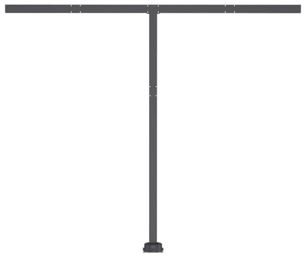 Toldo retrátil manual independente 350x250 cm amarelo e branco