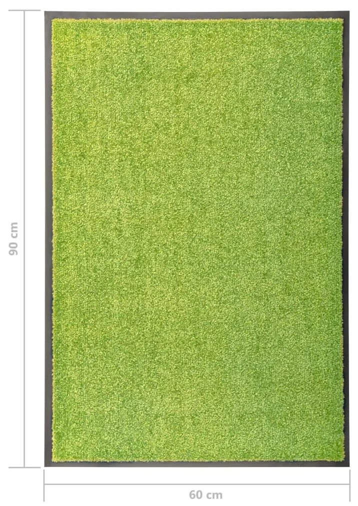 Tapete de porta lavável 60x90 cm verde