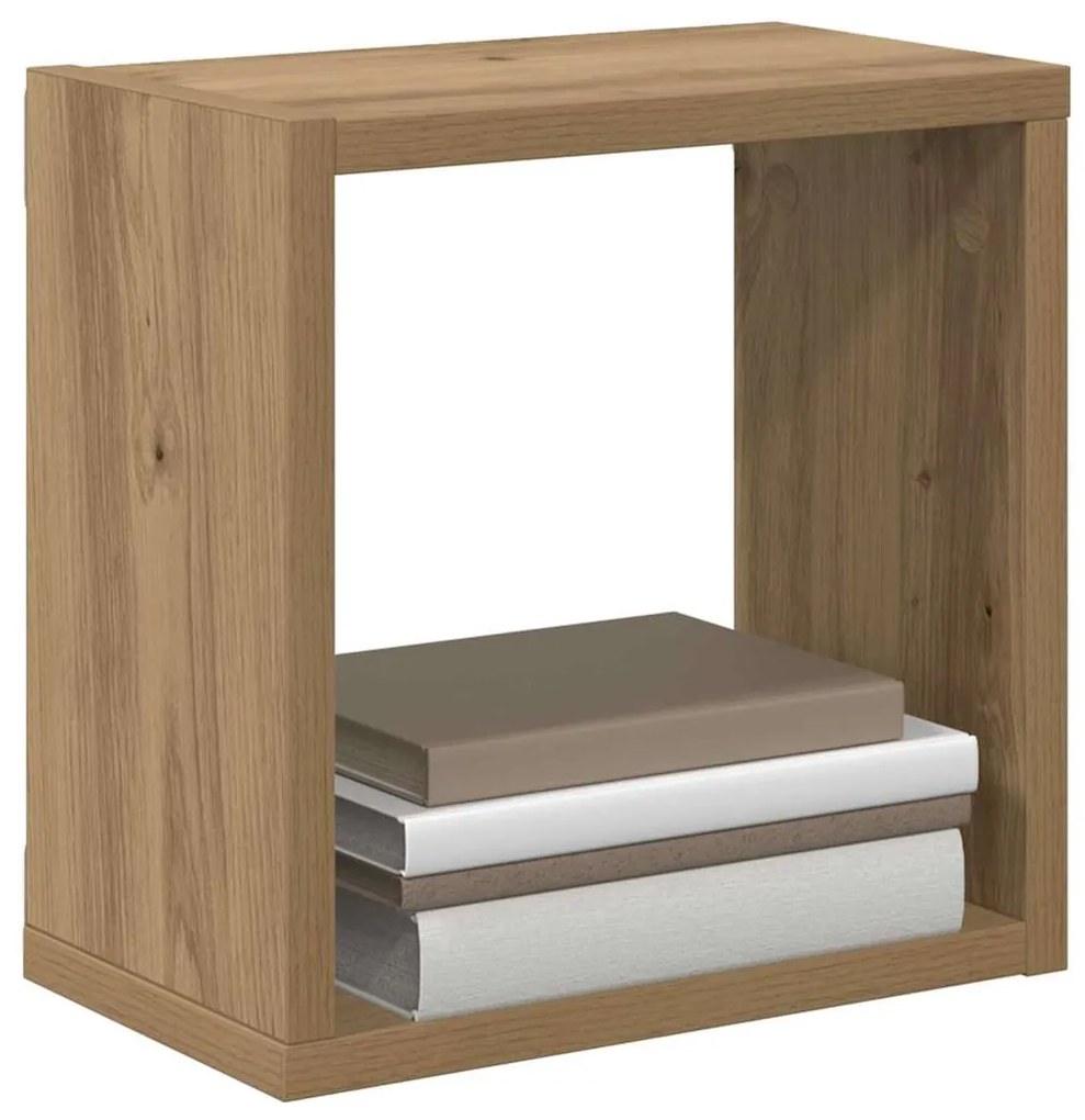 Prateleiras de Parede Carvalho Artesanal MDF 26 x 15 x 26 cm