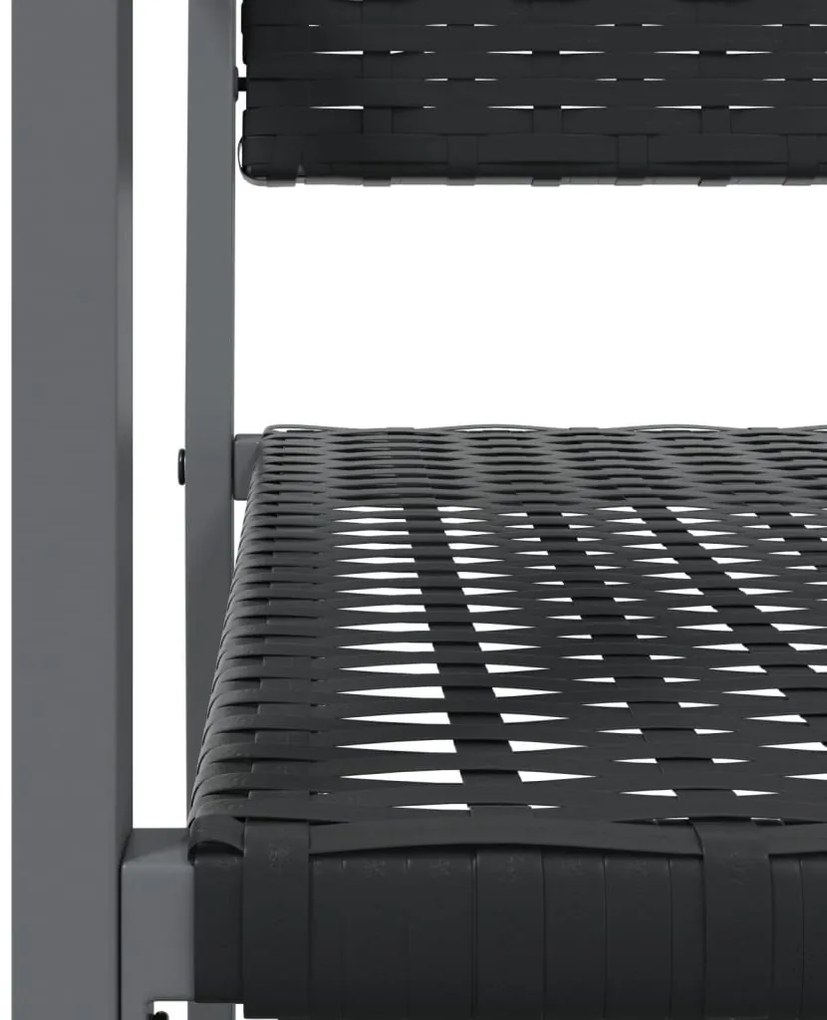 Cadeiras de jardim 2 pcs 54x62,5x89 cm vime PE preto