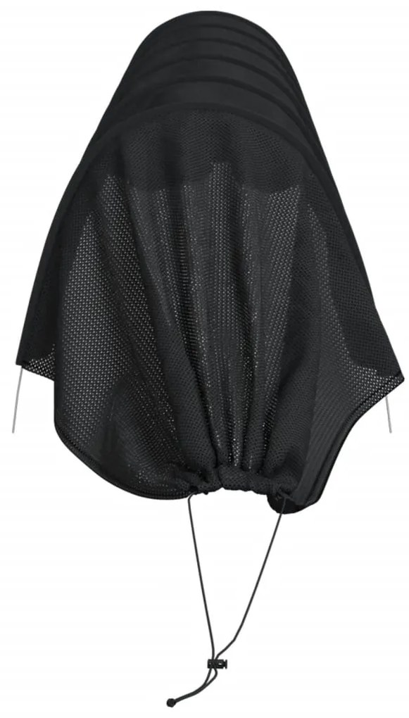 Túneis de rede 2 pcs aço e polietileno preto