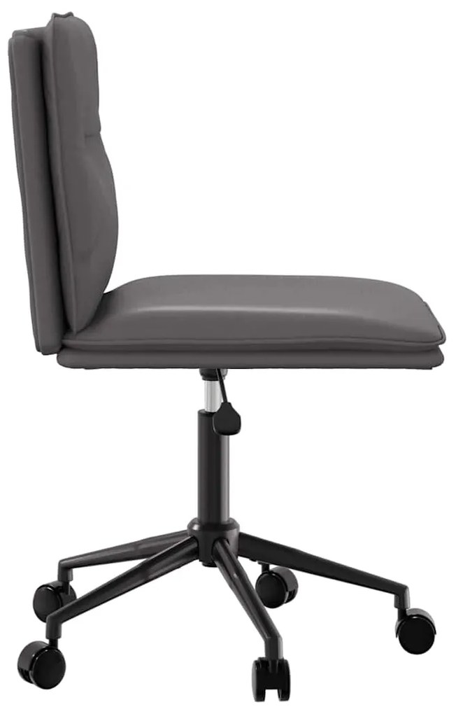 Cadeiras de jantar 2 pcs couro artificial cinzento