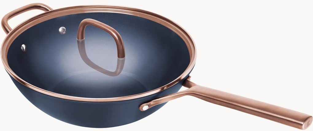 Wok antiaderente com tampa de vidro Milano