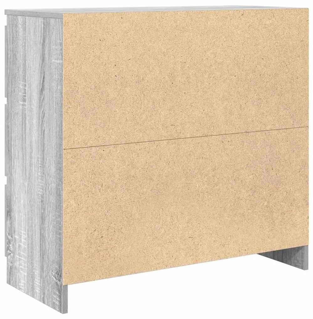 Aparador 80x35x76 cm derivados de madeira cinzento sonoma
