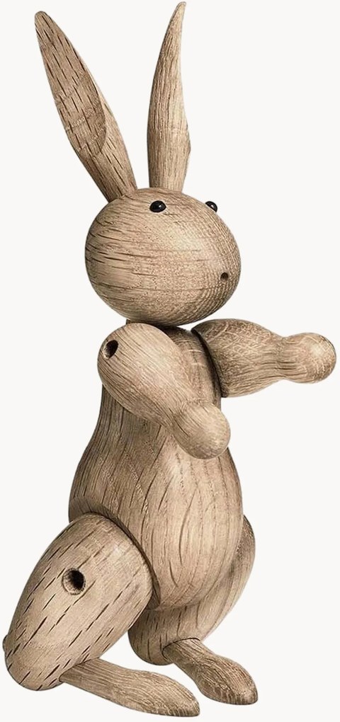 Objeto decorativo artesanal em madeira de carvalho Rabbit