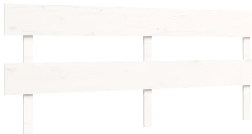 Estrutura cama Super King Size c/ cabeceira madeira branco