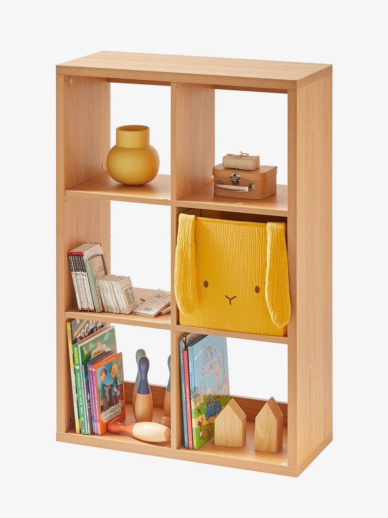 Móvel Montessori,  de 6 compartimentos castanho