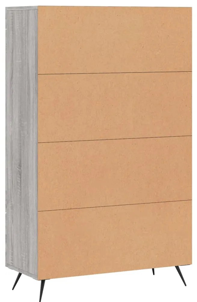 Armário alto derivados de madeira 69,5x31x115cm cinza sonoma