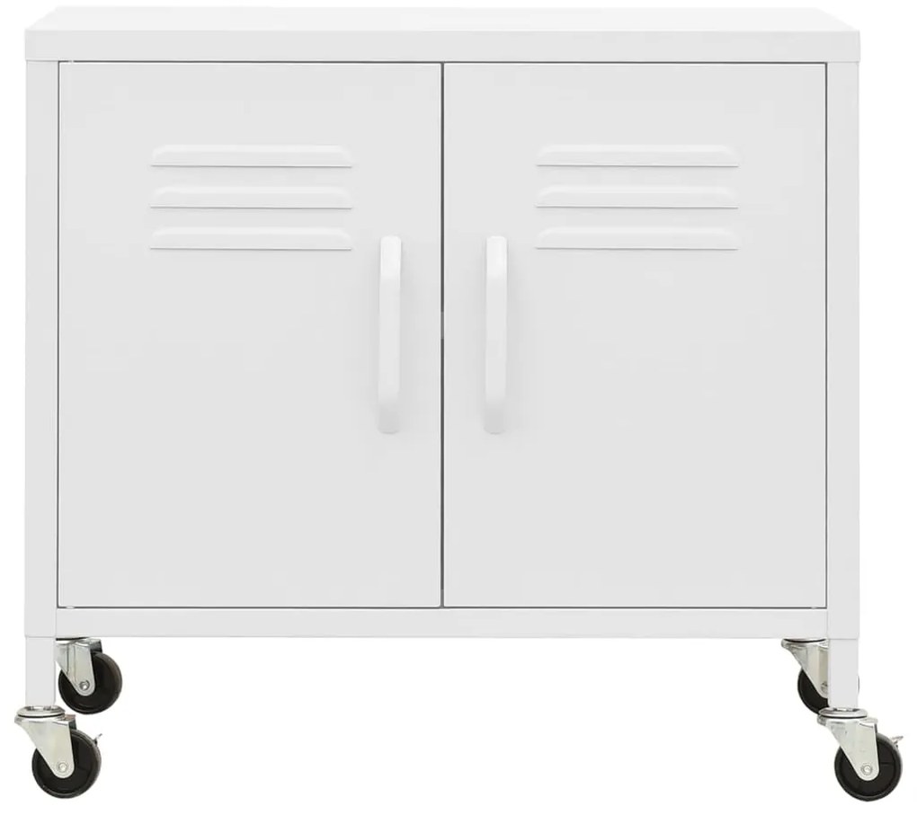 Armário de arrumação aço 60x35x56 cm branco