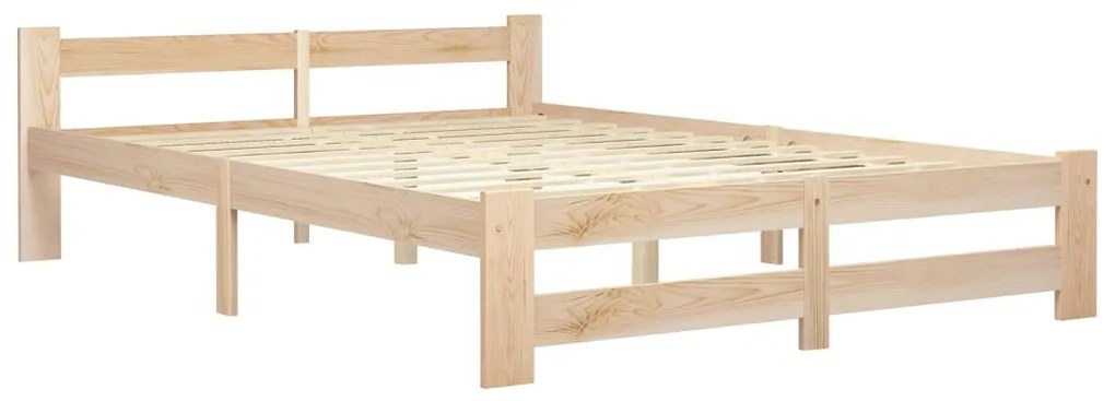 Estrutura de cama 160x200 cm madeira pinho maciço