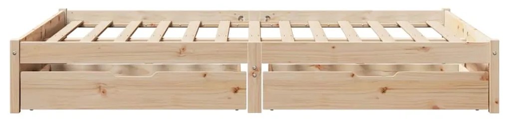 Cama sem colchão 140x190 cm madeira de pinho maciça