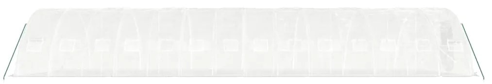 Estufa com estrutura de aço 70 m² 14x5x2,3 m branco