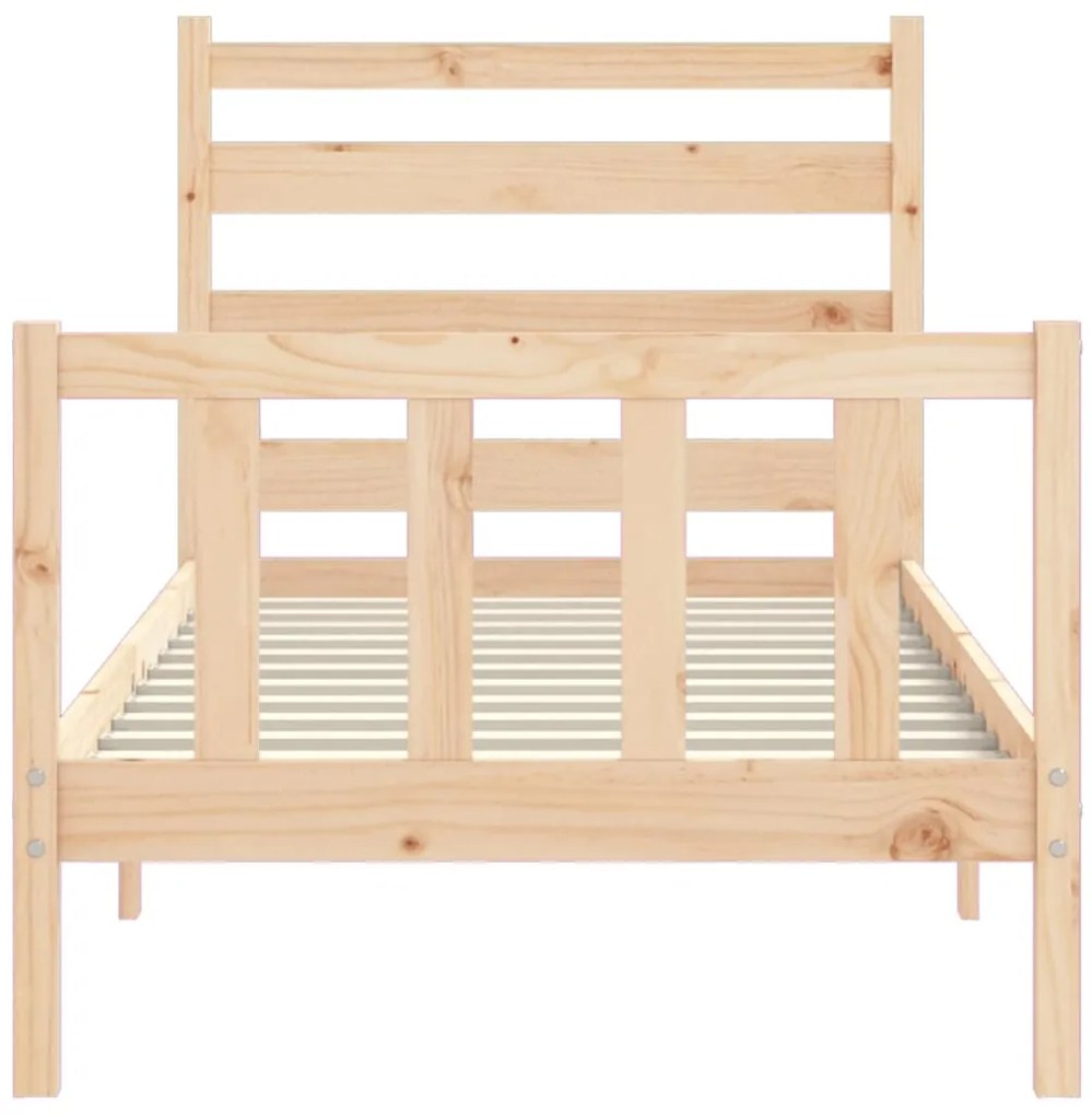 Cama sem colchão 100x200 cm madeira de pinho maciça