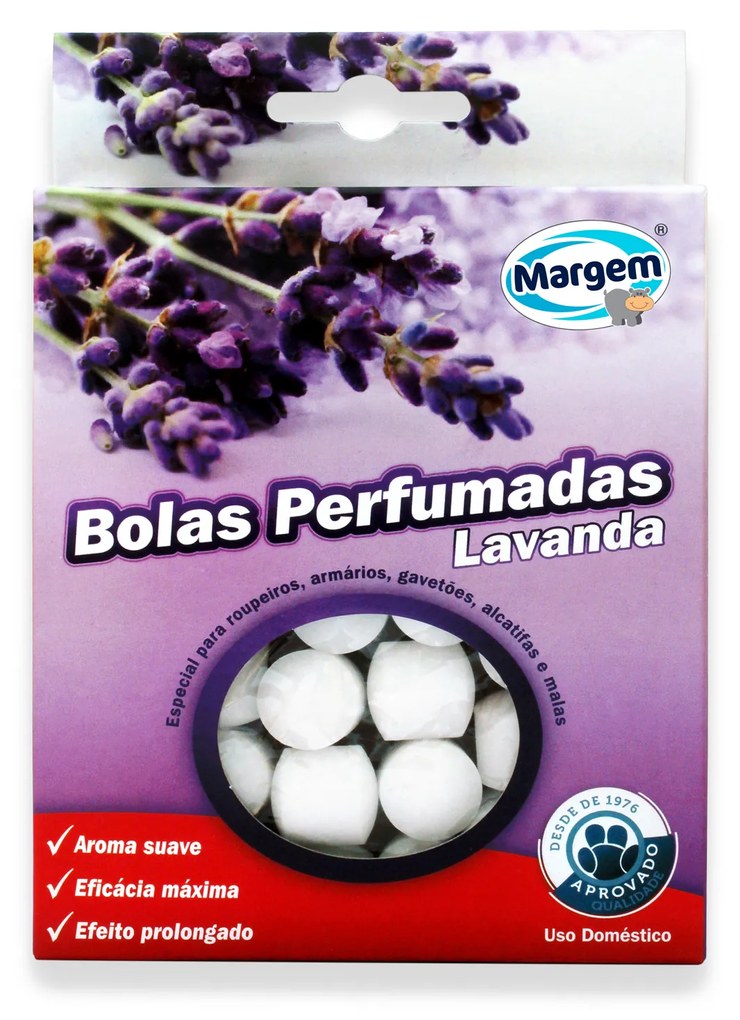 Bolas Naftalina Perfumada Margem Lavanda 80gr