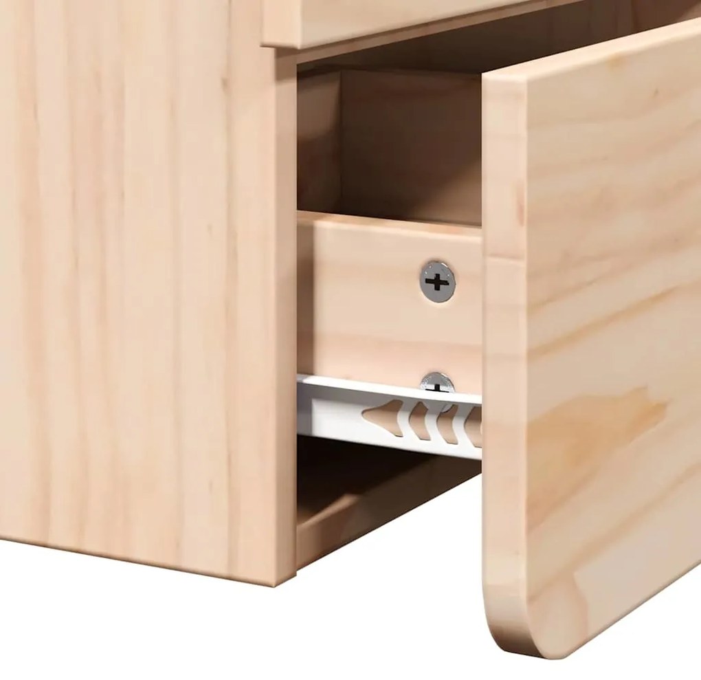 Mesa-de-cabeceira com gaveta 2 pcs Castanho 39 x 34 x 33 cm