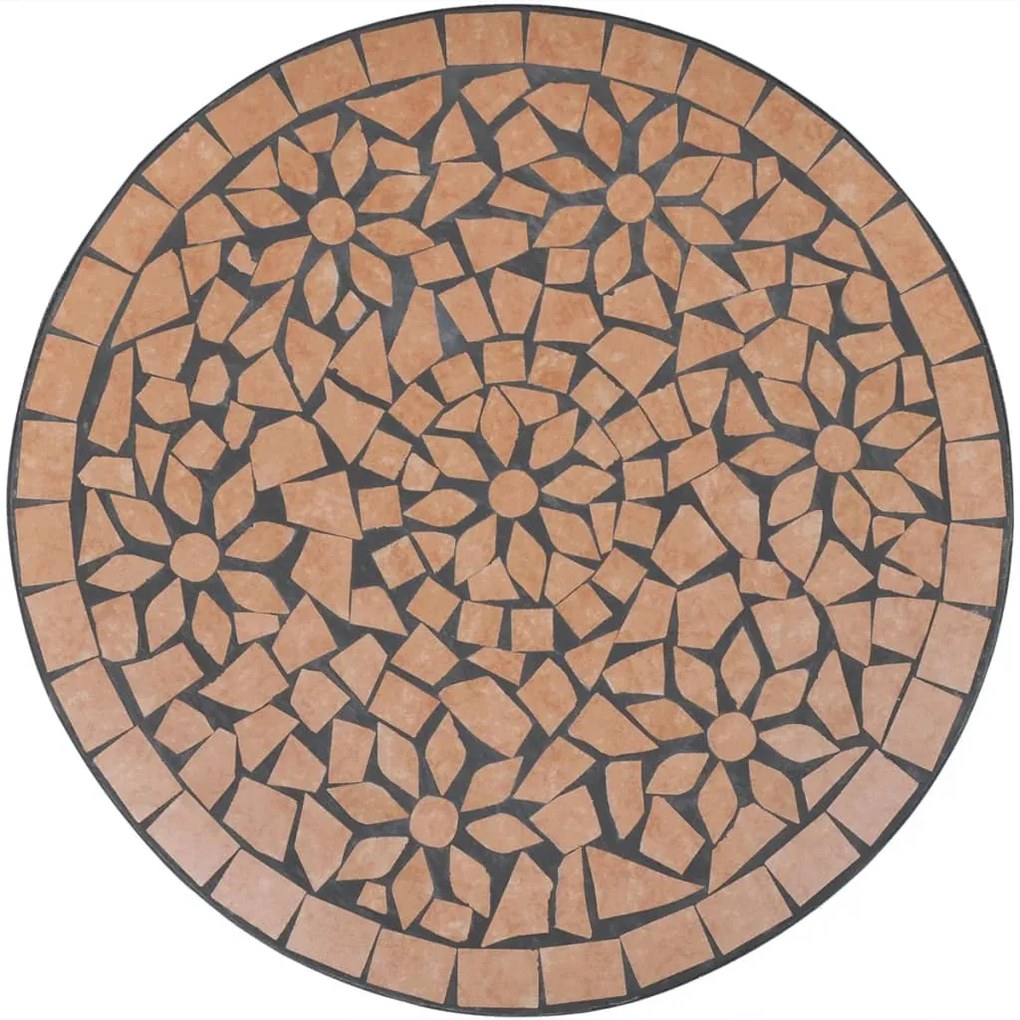 Conjunto bistrô azulejos de cerâmica 3 pcs terracota