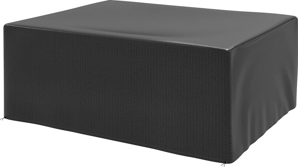 Capa para mobiliário de jardim de exterior 235 x 190 x 90 cm lona de proteção exterior anti-UV em polietileno, preta
