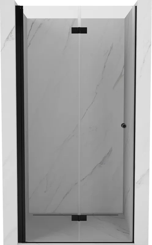 Mexen Mist-F porta de chuveiro dobrável esquerda 95 cm, transparente, preta - 8A6-095-000-70-00-L