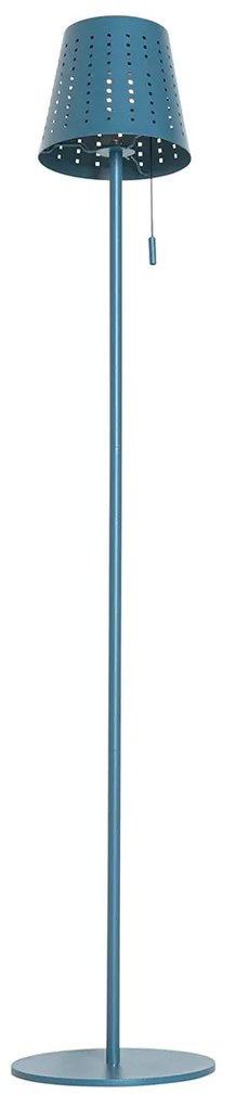 Candeeiro de pé exterior azul com LED regulável em 3 etapas a energia solar - Ferre