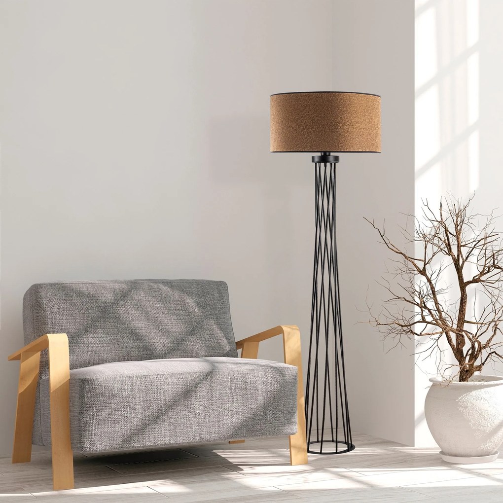 Lâmpada de Pé Tall – Castanha – 50x175x50 cm