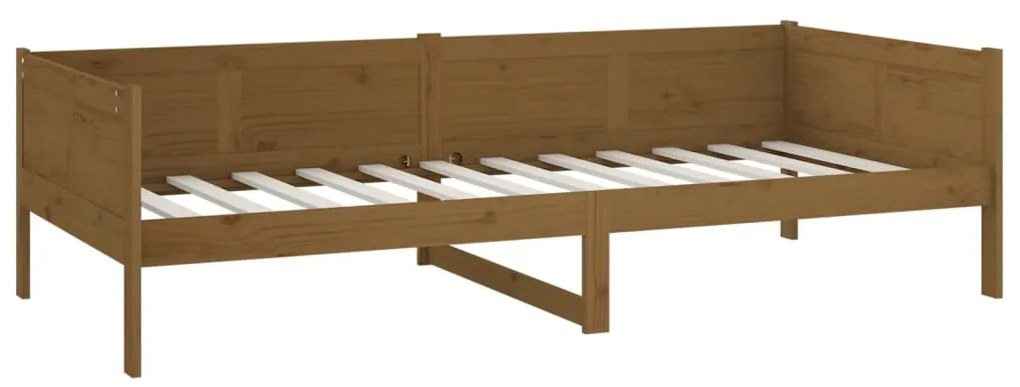 Sofá-cama 90x190 cm madeira de pinho maciça castanho mel