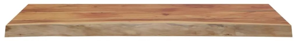 Tampo de mesa retangular borda viva 90x40x2,5 cm acácia maciça