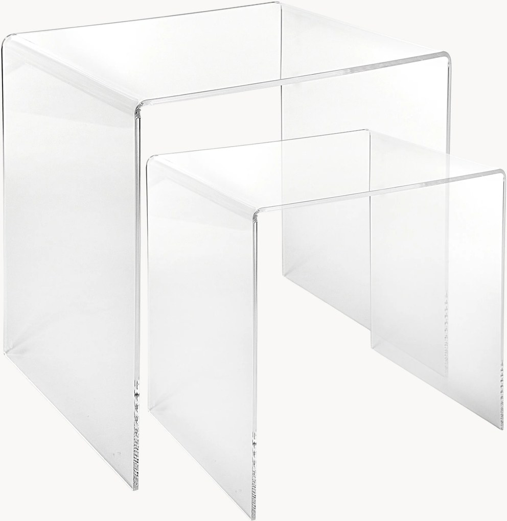 Mesa de apoio Clarity, conjunto de 2