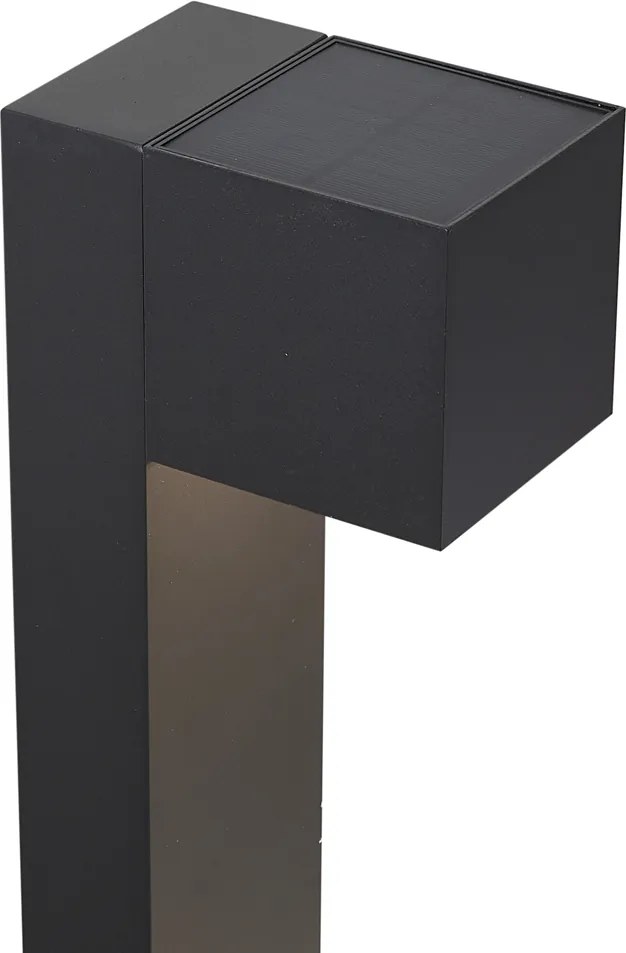 Candeeiro de exterior preto 65cm incl. LED IP64 com luz regulável e solar - Charlene