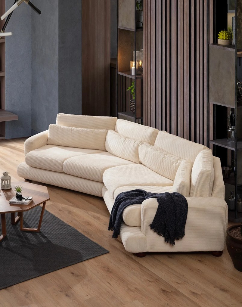 **** Sofá de 4 Lugares River – Bege – 330 cm x 105 cm x 90 cm

**