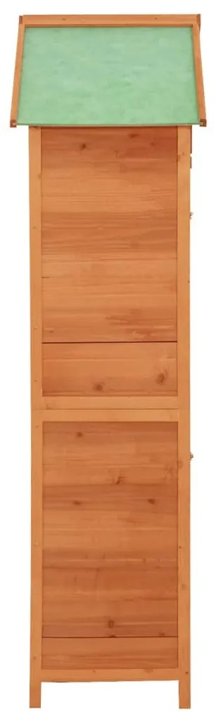 Armário de arrumação para jardim 42,5x64x190 cm castanho