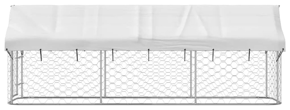 Canil de exterior com telhado 400x100x150 cm