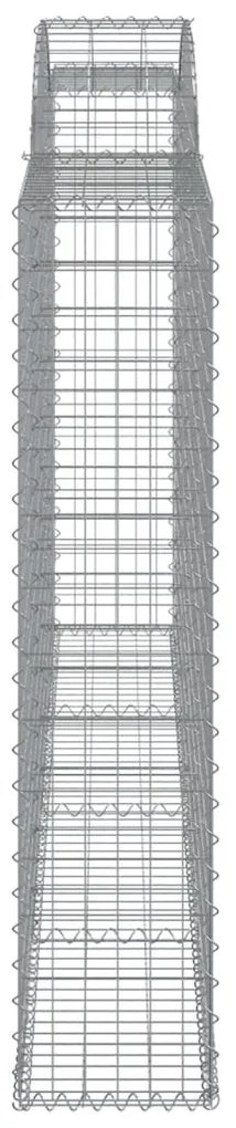 Cestos gabião arqueados 4pcs 300x30x140/160cm ferro galvanizado