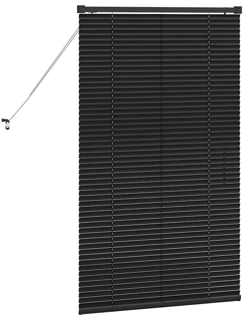 Persiana de Janela com cortinas Outros Manual Preto 80 x 130 cm Alumín