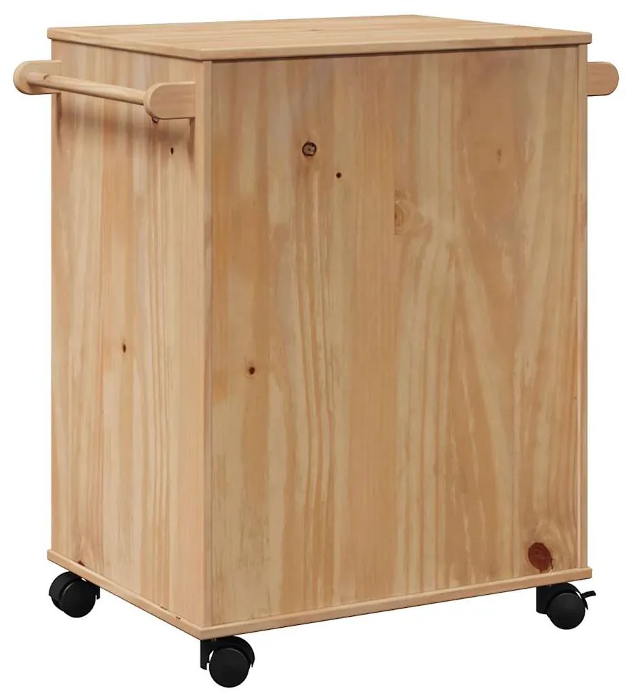 Carrinho de cozinha OTTA 59x45x80 cm madeira de pinho maciça