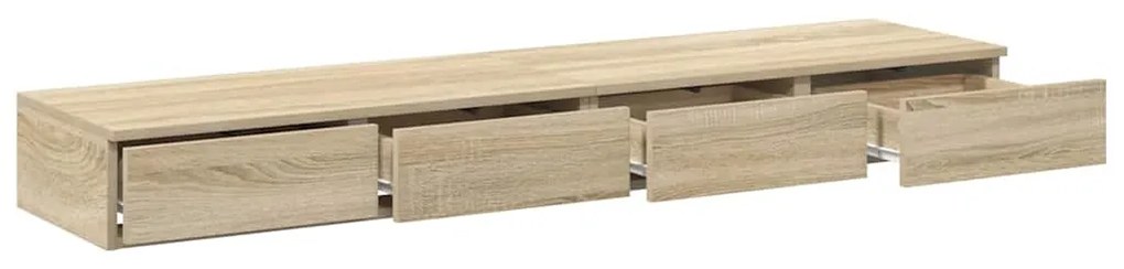 Cômoda vidaXL Carvalho Sonoma 135x36,5x16,5 cm em madeira laminada
