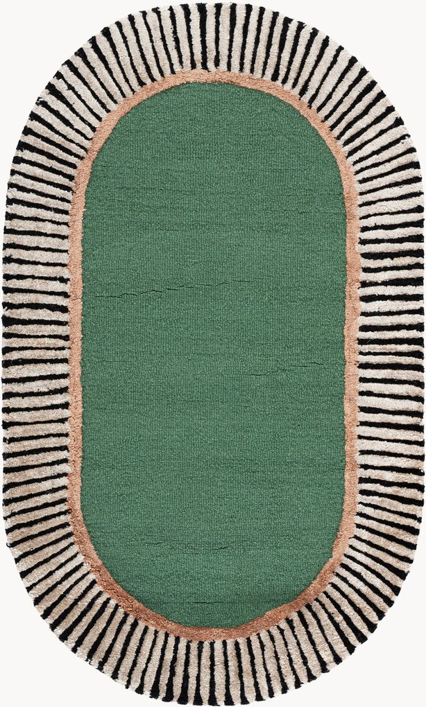 Tapete oval tufado à mão Tyra