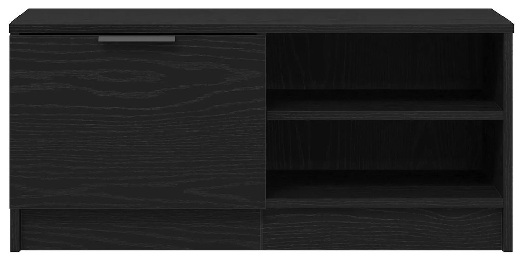 Aparador de TV vidaXL Preto Carvalho 80x35x36,5 cm Madeira Engenharia