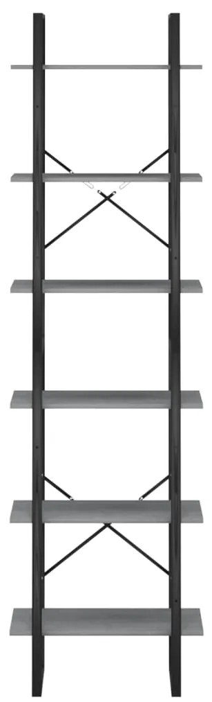 Estante 60x30x210 cm madeira de pinho maciça cinzento