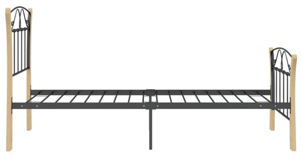 Estrutura de cama 90x200 cm metal preto