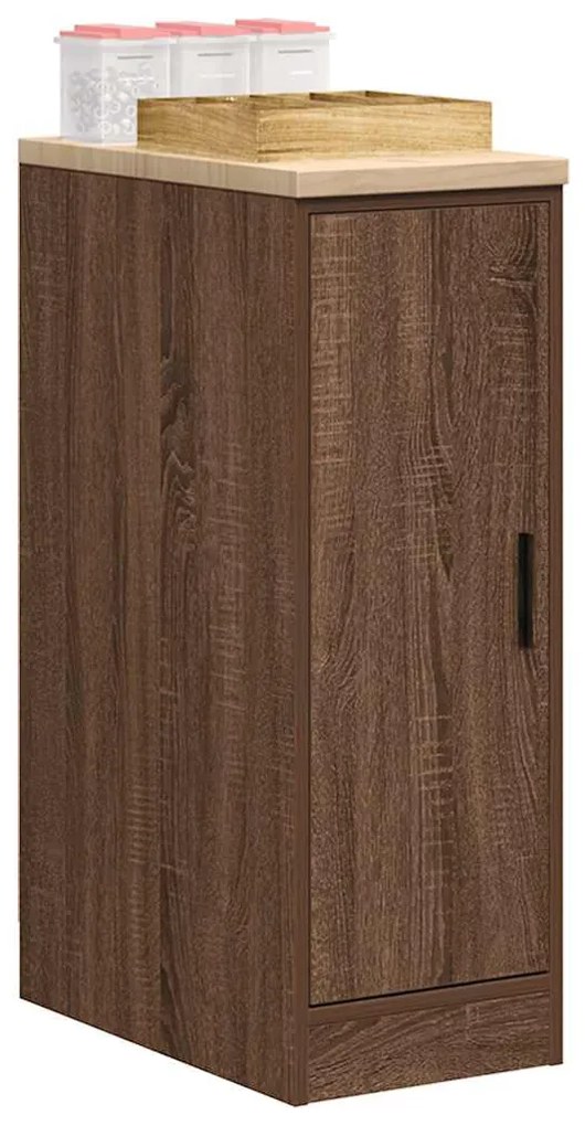 vidaXL Armário de arrumação de garagem carvalho castanho 30x51x85 cm