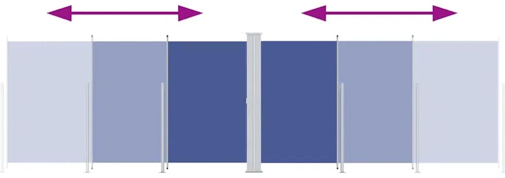 Toldo lateral retrátil 180x600 cm azul